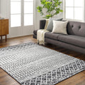 Livabliss Chester Boho Moroccan Area Rug,12 x 15,Black