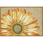 Liora Manne Frontporch Garden Yellow Flowers Sunflower Indoor/Outdoor Rug 2'6' X 4' Yellow And Gold