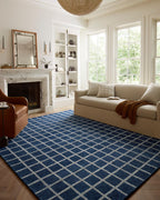Loloi Chris Loves Julia x Polly Navy/Silver 2'-0'' x 5'-0'' Accent Rug