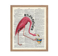 Poster Master Dictionary Art Poster - Its My Tea Time Print - Pink Flamingo Art - Bird Art - Funny Gift for Men, Women - Perfec