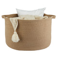 XUANGUO Large Jute Rope Storage Basket Blankets Basket Living Room 22x12 Toy Baskets for Kids and Dogs Woven Laundry Baskets for