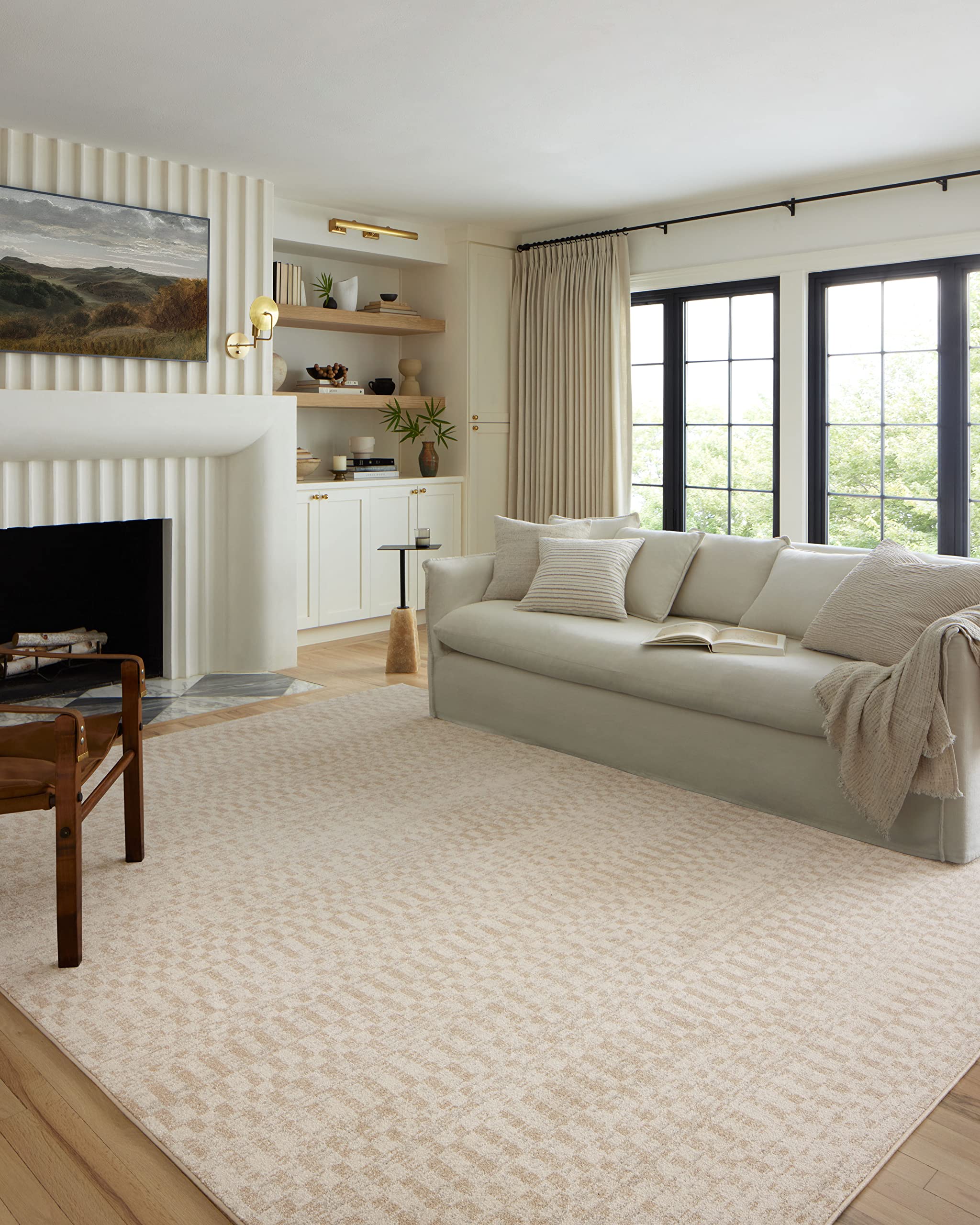 Loloi II Kamala Collection KAM-05 Ivory/Natural 11-2 x 15-7 Area Rug