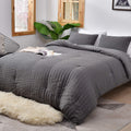 Avelom Seersucker Twin/Twin Xl Comforter Set (68X90 Inches), 2 Pieces - 100% Soft Washed Microfiber Lightweight Comforter With 1
