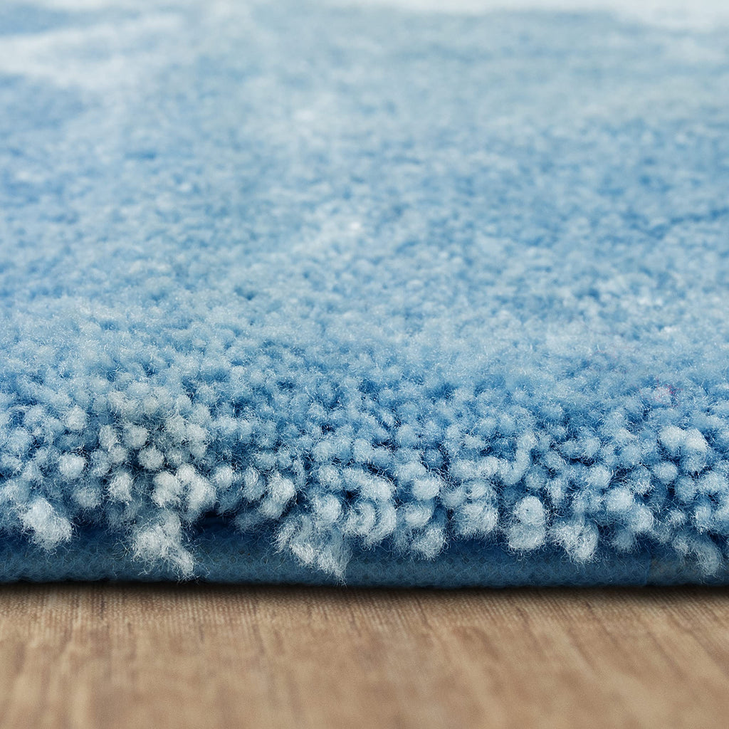 Mohawk Home Royal Bath Mat Machine Washable Nylon Wedgewood Blue 1' 5" x 2'