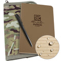 Rite In The Rain Weatherproof Tactical Field Kit: Multicam Cordura Fabric Cover, 4.625' X 7.25' Tan Tactical Notebook, Weather