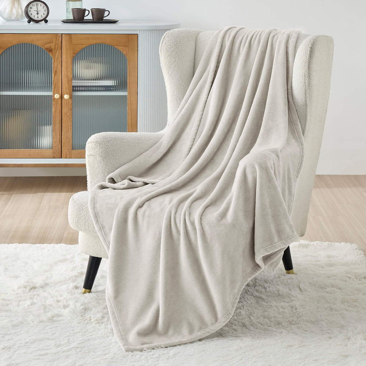 Bedsure Fleece Blanket 50X70 Blanket Linen - 300Gsm Soft Lightweight Plush Cozy Blankets For Bed, Sofa, Couch, Travel, Camping