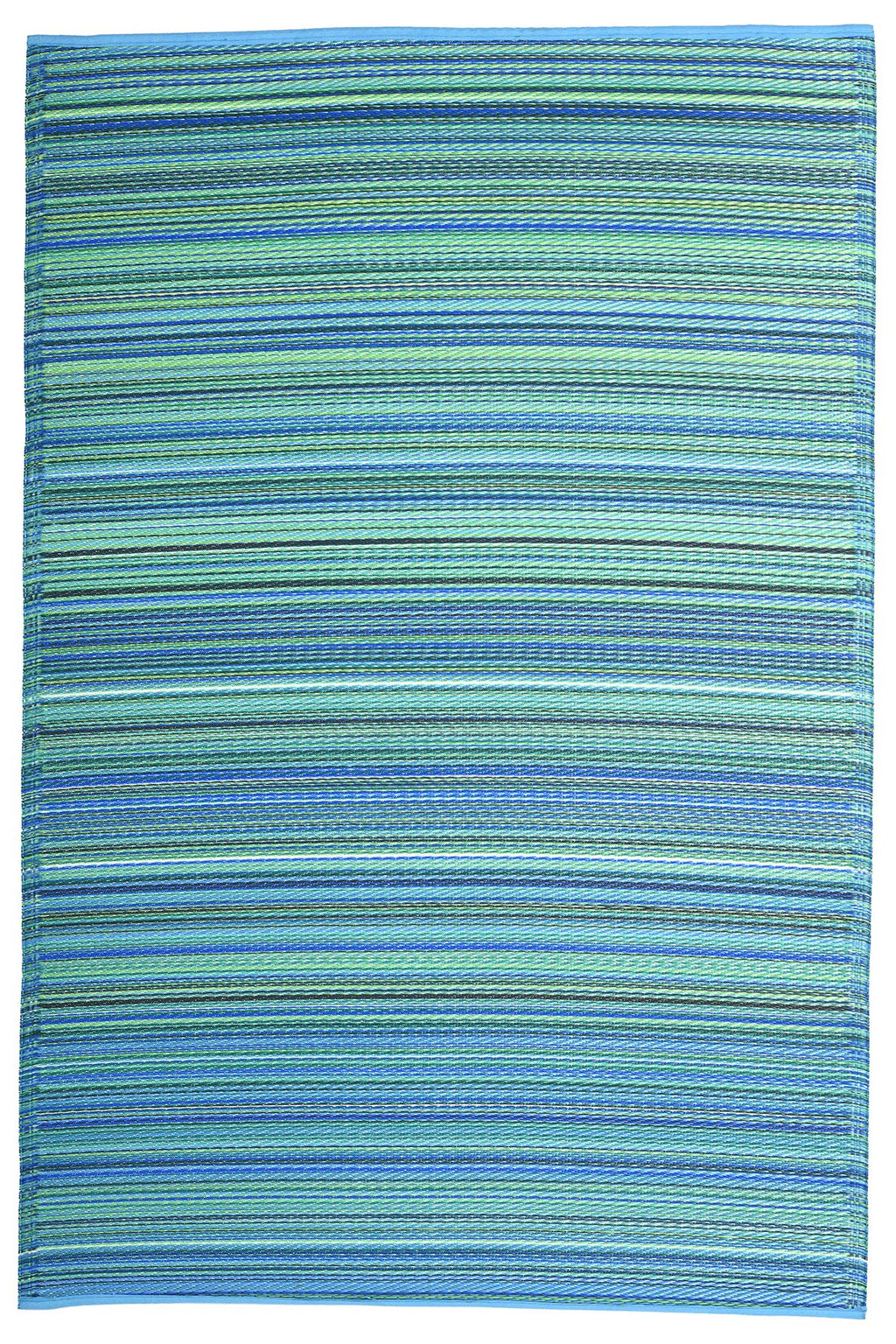 Fab Habitat Striped Outdoor Rug - Waterproof, Fade Resistant, Crease-Free, Reversible - Premium Recycled Plastic - Patio Porch B