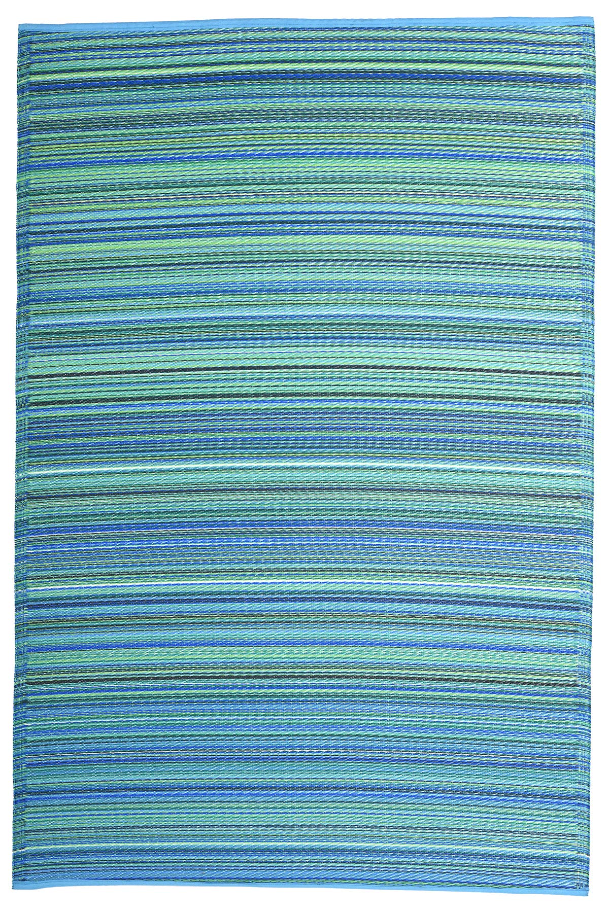 Fab Habitat Outdoor Rug - Waterproof, Fade Resistant, Crease-Free - Premium Recycled Plastic - Striped - Patio, Deck, Porch, Bal