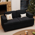 Fiona s magic 63    Corduroy Loveseat Sofa Couch for Living Room, Small Couch with Deep Seat for Bedroom, Comfy Could Loveseat 