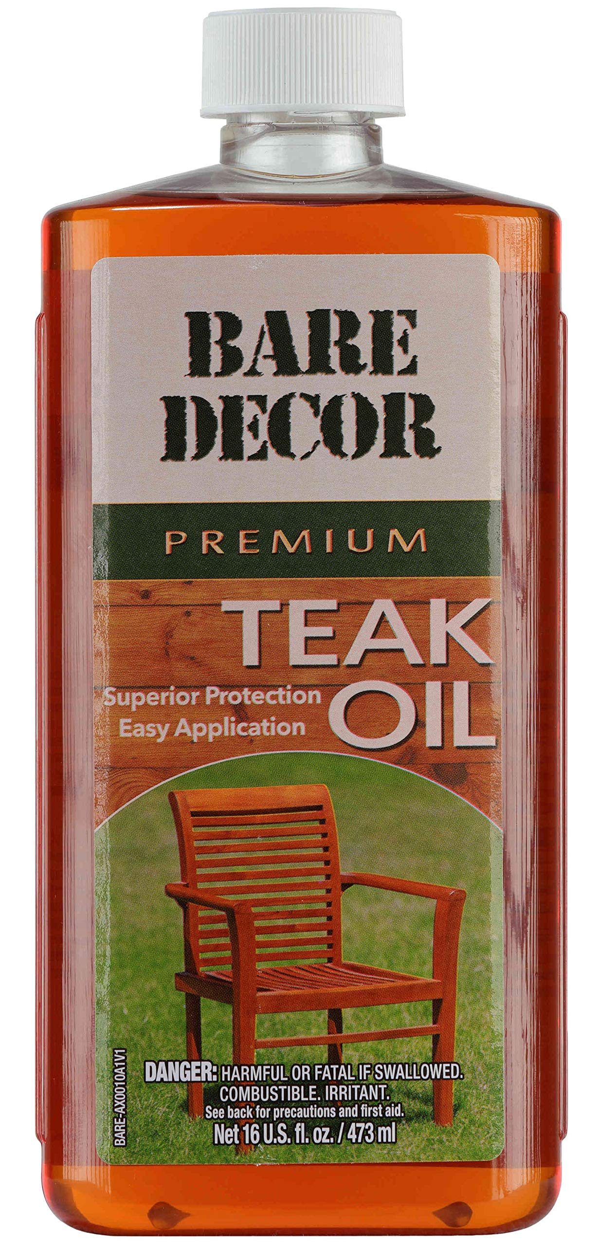 Bare Decor Premium Golden Teak Oil For Home And Marine Use, 16Oz