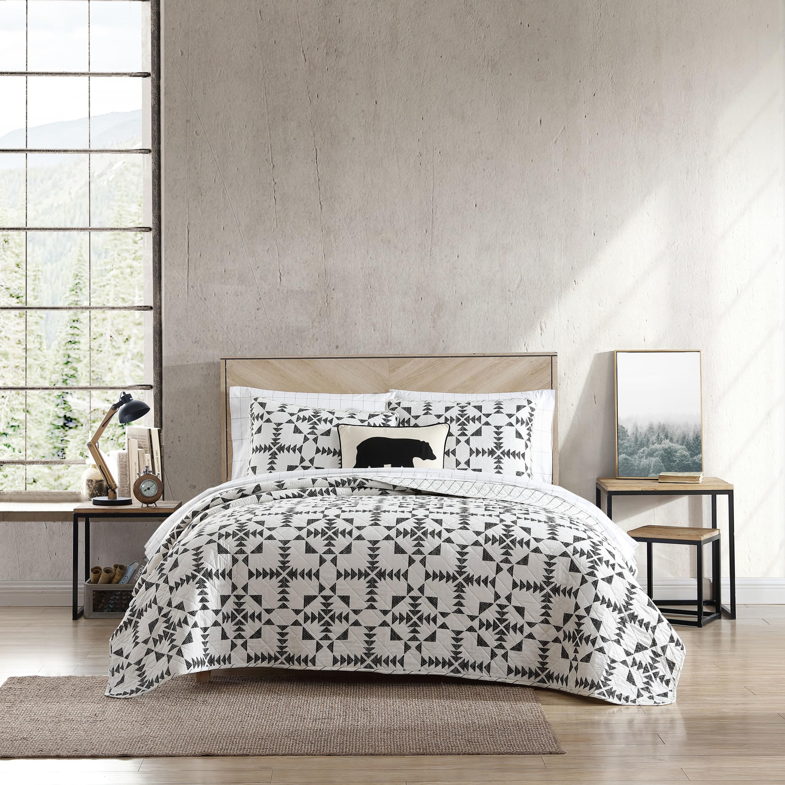 Eddie Bauer - Twin Quilt Set, Reversible Cotton Bedding With Matching Sham, Lightweight Home Decor For All Seasons (Arrowhead Ch