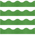 Spakon 55.8 Feet Bulletin Board Border Glitter Scalloped Borders Decorative Bulletin Board Trim Poster Decoration Strips(Green)