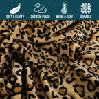 Pavilia Cheetah Fleece Throw Blanket | Cheetah Leopard Animal Print Flannel Blanket For Twin Bed | Soft Velvet Lightweight Micro