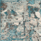 HomeRoots Decor 39' X 59' X 0.'5' Ivory/Teal Polypropelene Rug