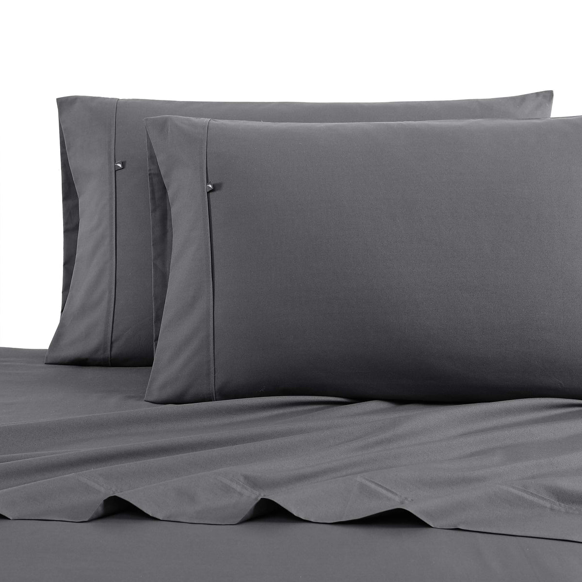 Nautica - Queen Sheet Set, Cotton Percale Bedding Set, Crisp & Cool, Lightweight & Breathable (Whale Grey, Queen)