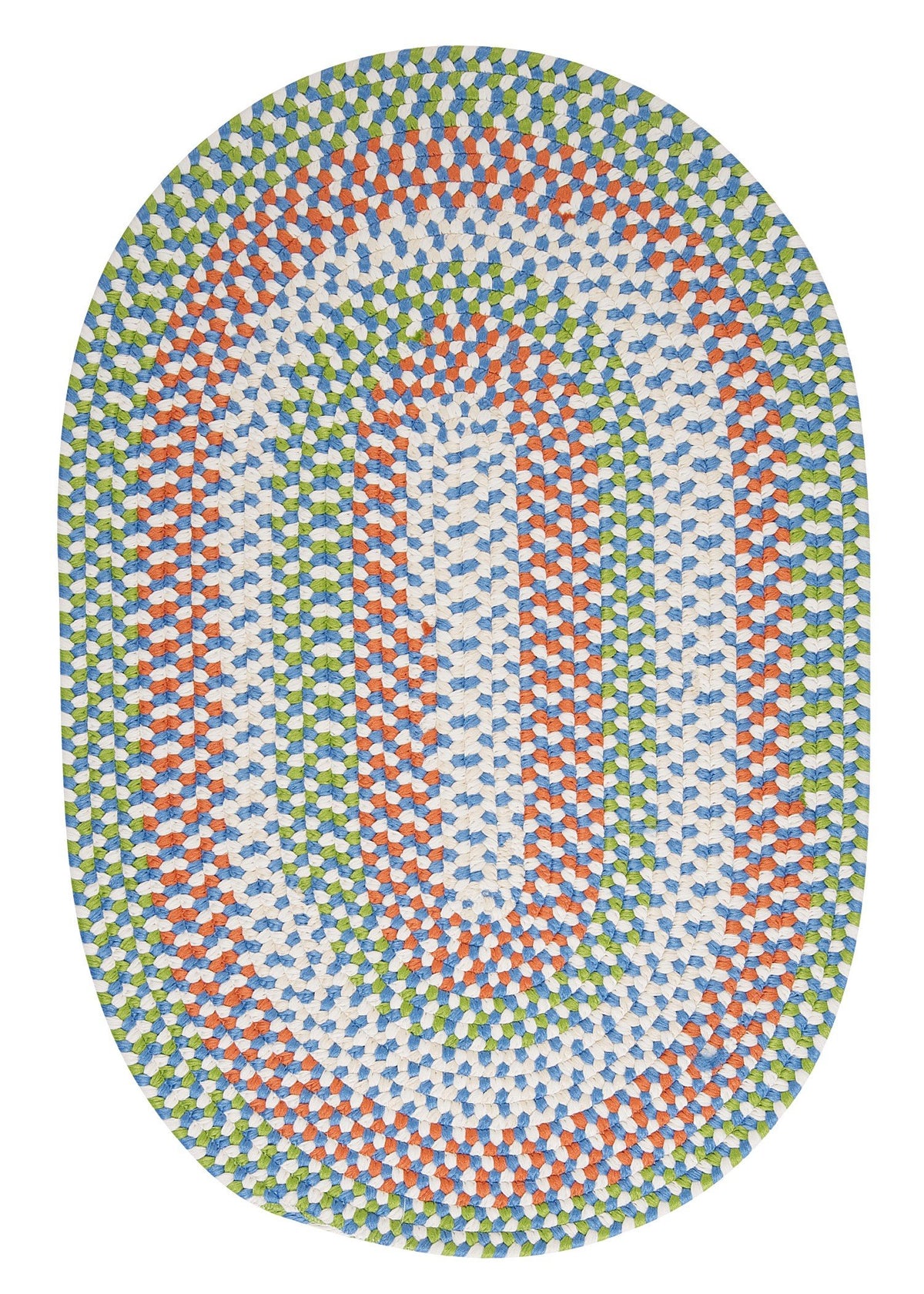 Carousel Polypropylene Braided Round Rug, 12-Feet, Lime Spin