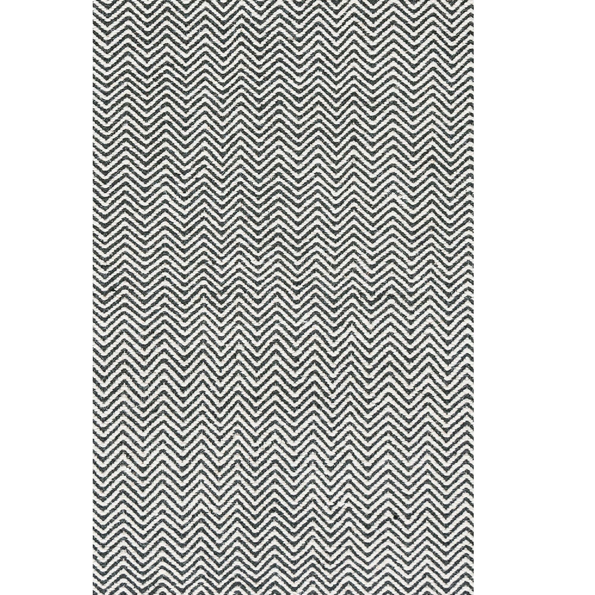 Rizzy Home | Tw2966 | Twist Collection | Wool Area Rug | 5' X 8' | Black/Off White Chevron