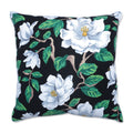 Pillow Perfect Floral Indoor/Outdoor Accent Throw Pillow, Plush Fill, Weather, And Fade Resistant, Floor - 25' X 25', Black/Wh