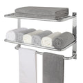 Towel Rack for Bathroom, DEWVIE 24 Inch Tower Holder with Tower Bars, SUS 304 Stainless Steel Lavatory Bath Towel Shelf Towel Ha