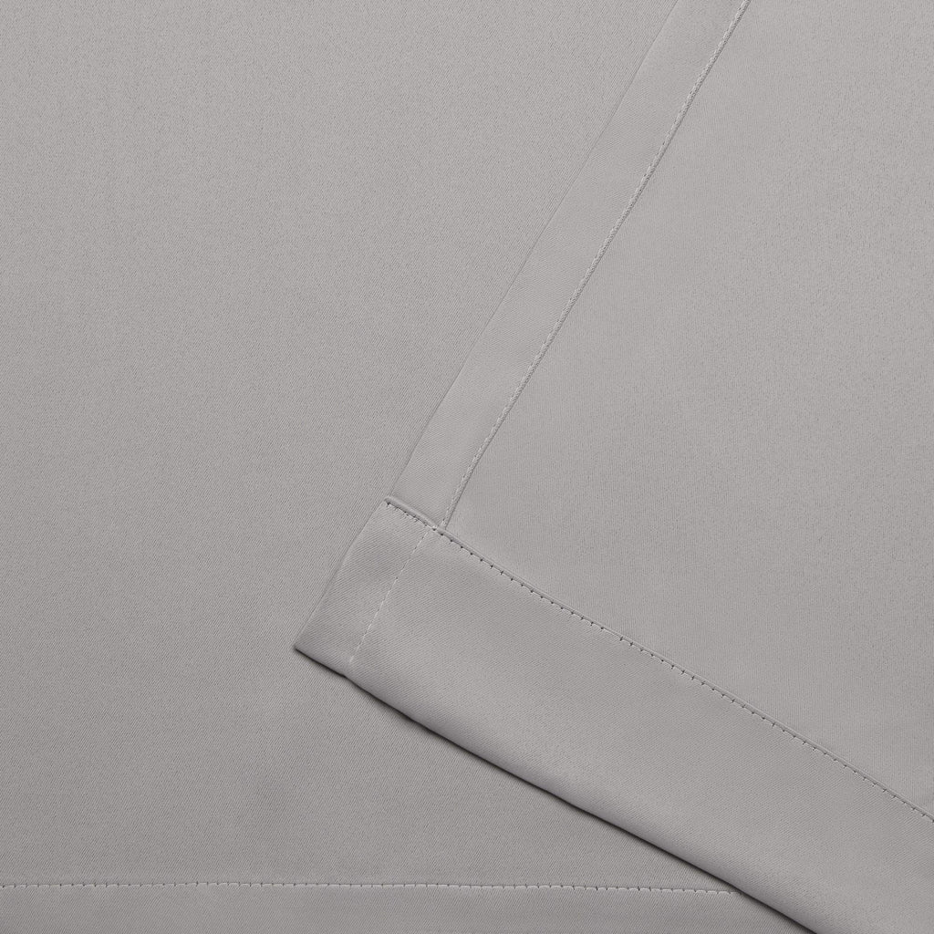 Exclusive Home Sateen Twill Woven Room Darkening Blackout Grommet Top Curtain Panel Pair, 52''X84'', Veridian Grey