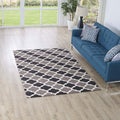 Modway Lida Moroccan Trellis 5X8 Area Rug With Lattice Design In Charcoal And Black