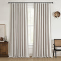 QJmydeco Black Out 98 Inch Long Boho Curtains 2 Panel Set, Farmhouse Curtains for Living Room Darkening/Thermal/Noise Reduction 