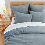 Levtex Home - Mills Waffle - Twin/Twin Xl Quilt Set - Chambray Cotton Waffle - Quilt Size (68 X 86In.), Sham Size (26 X 20In.)