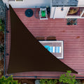 Shademart 19' X 21' X 28.3' Brown Sun Shade Sail Right Triangle Smslt Canopy Fabric Cloth Screen, Water Air Permeable & Uv Resis