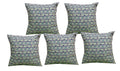 Pink Parrot Jaipur Block Print Cotton Cushion Cover 16X16 Inch Set Of 5 Pcs 0025