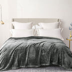 Exclusivo Mezcla Plush Fuzzy Fleece Bed Blanket King Size, Super Soft, Fluffy And Warm Blankets For Couch, Bed, All Season Use (