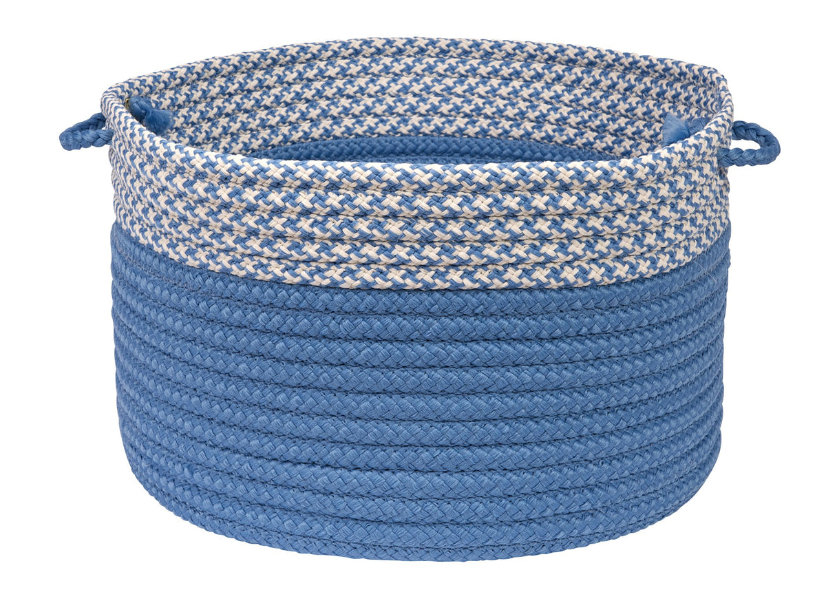 Houndstooth Dipped Basket Colonial Mills, 14 By 10-Inch, Blue Ice