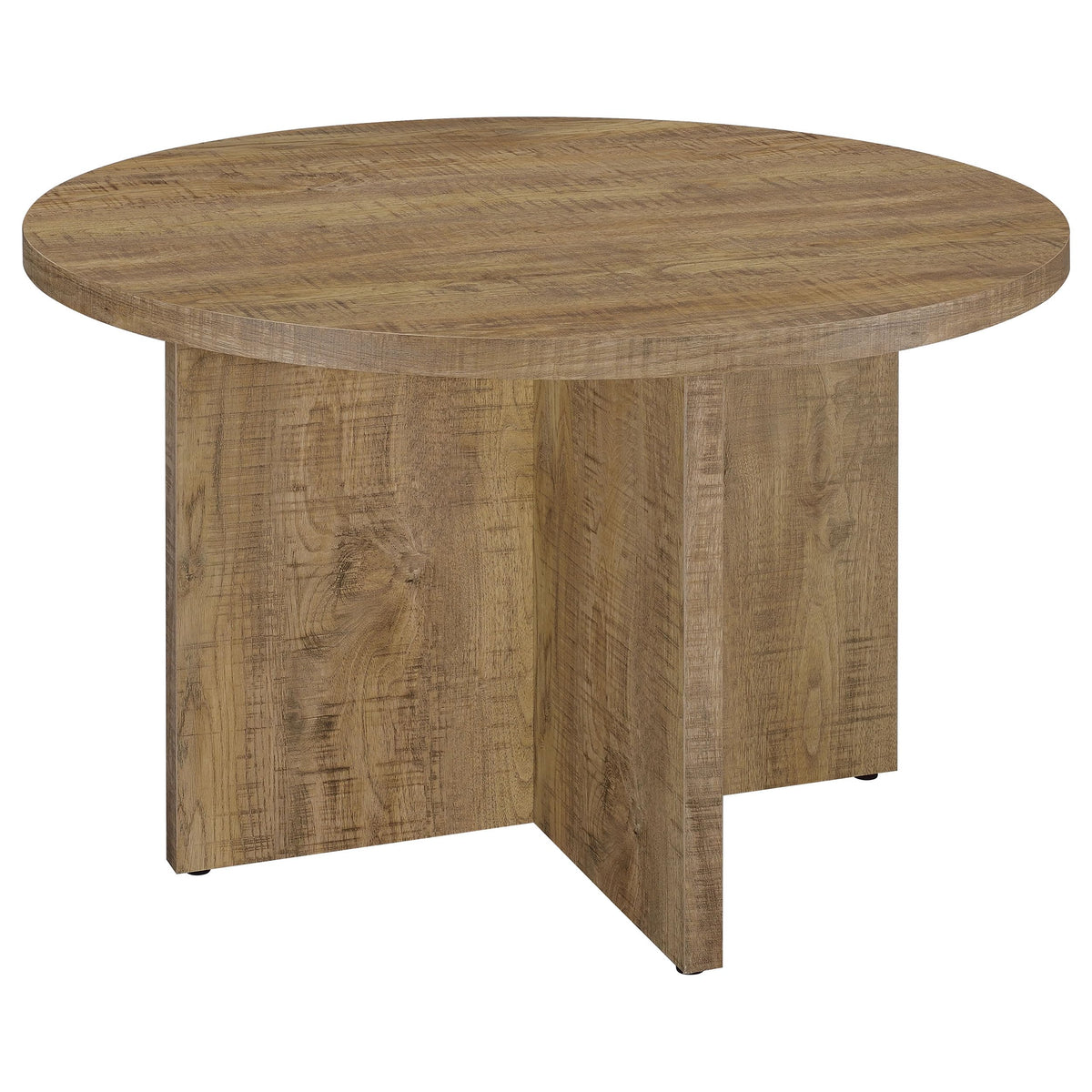 Coaster Home Furnishings Jamestown Round Engineered Wood Dining Table with Decorative Laminate Mango Brown