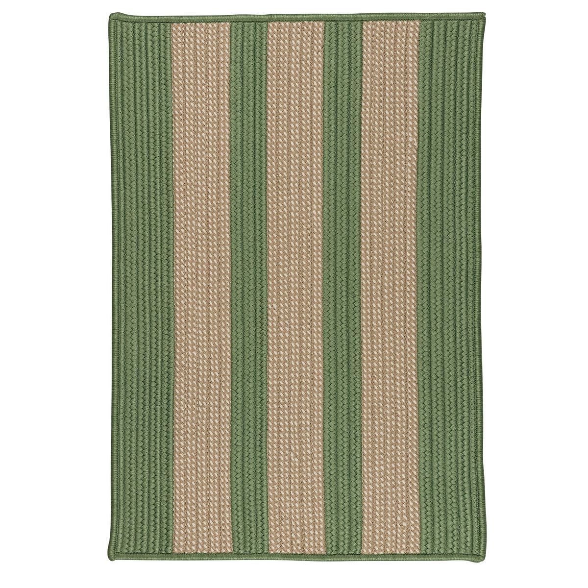 Boat House Polypropylene Braided Square Rug, 8-Feet, Olive