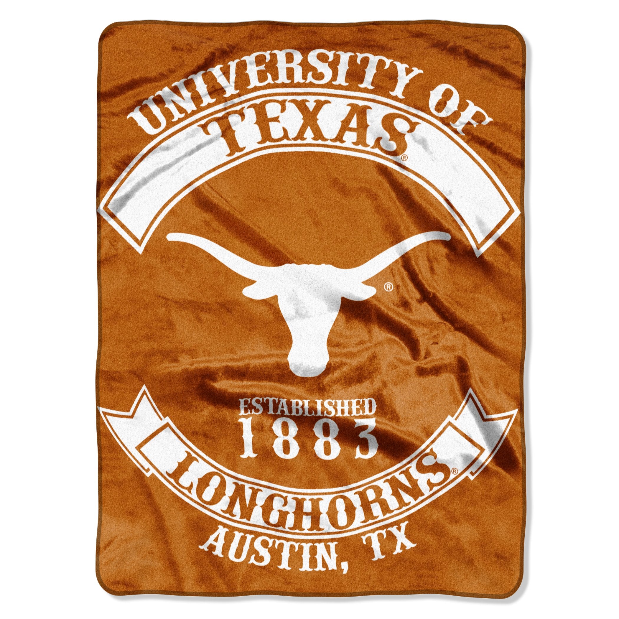The Northwest Company NCAA Texas Longhorns Raschel Throw Blanket, 60 x 80, Rebel