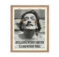 Poster Master Dictionary Art Poster - Intelligence Without Ambition Print - Salvador Dali Art - Floral Mustache Art - Gift for M