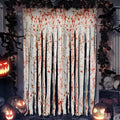 RunNico 85 x 60 2pcs Halloween Door Curtain Decoration with Bloody Hand Prints- Bloody Doorway Curtain Halloween Creepy Cloth fo
