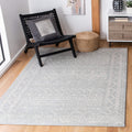 SAFAVIEH Tulum Collection Accent Rug - 4 x 6, Light Grey & Ivory, Moroccan Boho Distressed Design, Non-Shedding & Easy Care, I