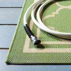 Safavieh Courtyard Collection 8' X 10' Green/Beige Cy6918 Trellis Indoor-Outdoor Waterproof Easy-Cleaning Patio Backyard Mudroom Area-Rug