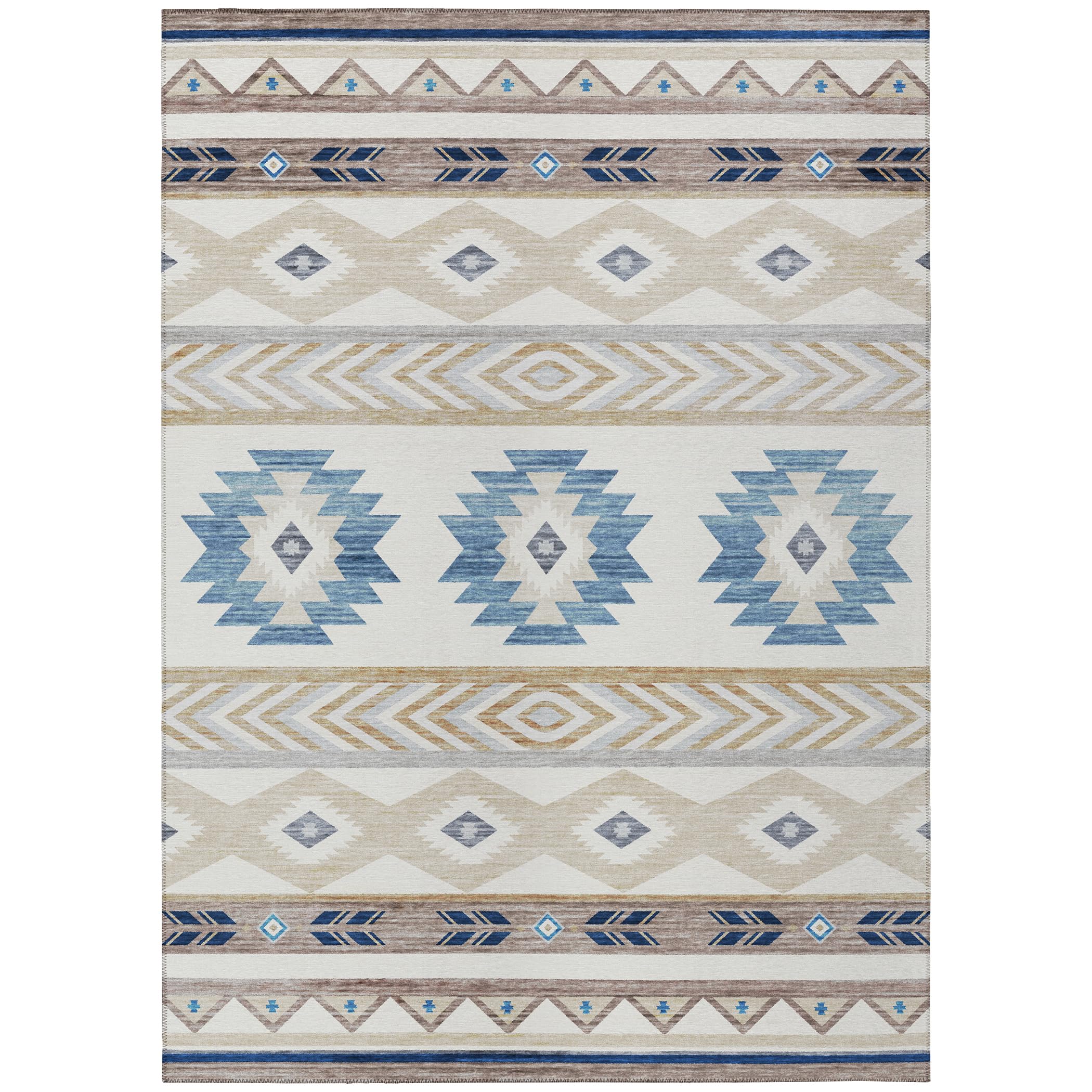 Addison Rugs Sonora Aso33 Ivory 3' X 5' Indoor Outdoor Area Rug, Easy Clean, Machine Washable, Non Shedding, Bedroom, Living Room, Dining Room, Kitchen, Patio Rug