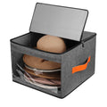 kushon Upgraded Hat Storage Box for Women & Men,Closet Hat Boxes Organizer Bag with Dustproof Lids,Cowboy Hat Box,Hat Carrier Ca