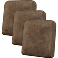 Imnopqr Couch Cushion Covers Leather Look Sofa Covers for 3 Cushion Couch Individual Seat Cushion Covers Stretch Slipcover Sets 