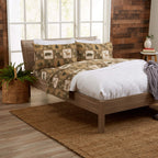 Great Bay Home 3-Piece Twin Microfiber Sheet Set | Lodge-Printed, Ultra-Soft Sheets | Wrinkle & Fade-Resistant Patterns Drawn From Nature | All-Season Bedding Sheets & Pillowcases. (Twin, Stonehurst)