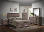 Acme Lyndon Mirror In Weathered Gray Grain