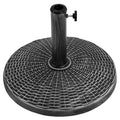 Yaheetech 22 lbs Outdoor Umbrella Base, 18 Round Resin Patio Umbrella Stand, Heavy Duty Market Umbrella Base Stand for Garden & 