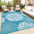 Ileading Reversible Outdoor Rug 5X8Ft Waterproof Patio Rug Carpet Portable Outdoor Plastic Straw Rug Large Rv Camping Mat Rug Fo