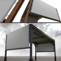 Royal Shade 12' W X 19' L Grey Pergola Sun Shade Canopy Replacement Cover With Stainless Steel Weighted Rods, 95% Uv Blockage, C