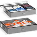 GEMWON XXXL 78L Under Bed Storage, Storage Containers with Support & Clear Lid, Support Frame, Underbed Storage Bins for Clothes