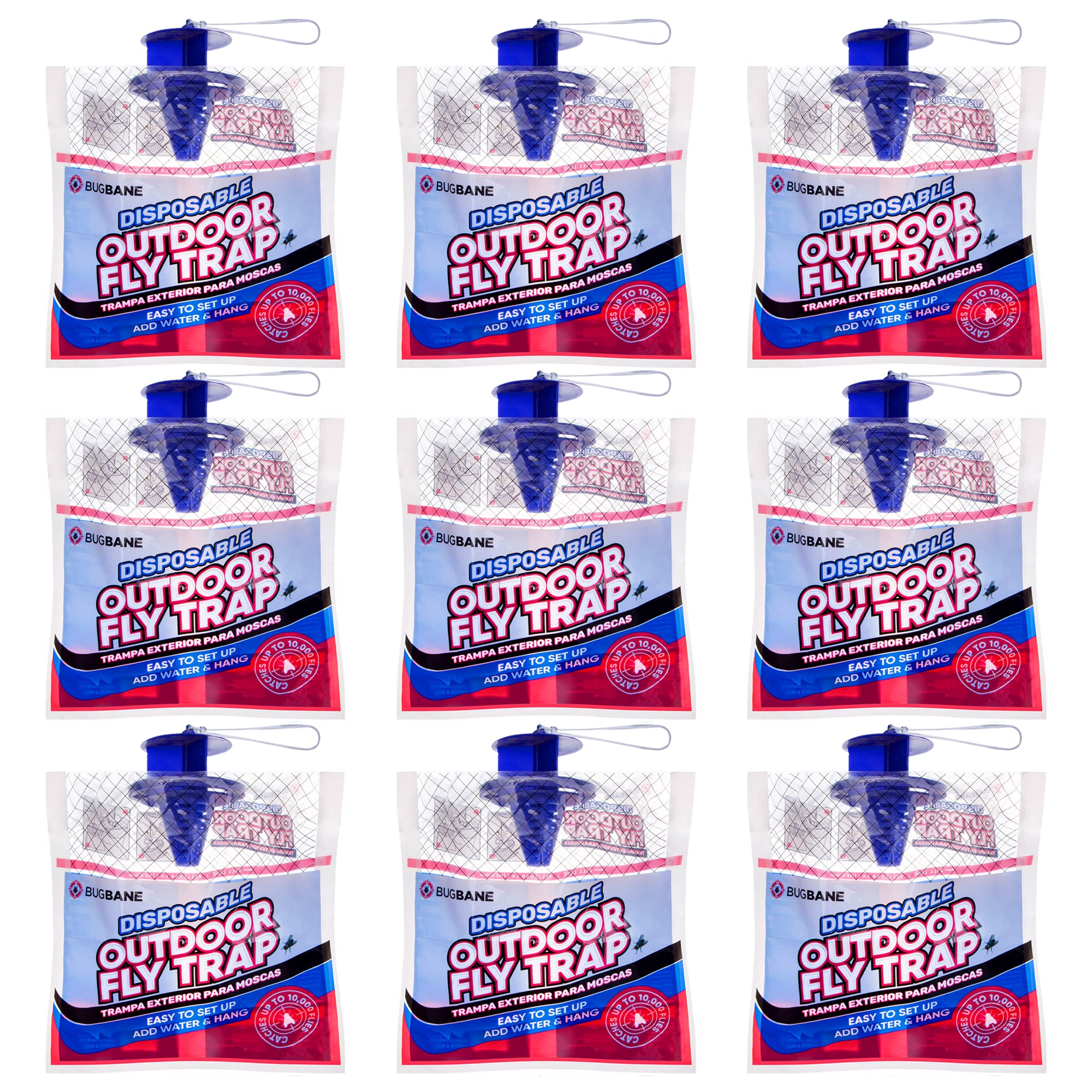 Fly Traps Outdoor Fly Traps. 9 Natural Pre-Baited Fly Bags Outdoor Disposable. Fly Trap Bag Fly Catchers Outdoors. Stable Horse