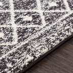 Livabliss Chester Boho Moroccan Area Rug,10' X 13',Black