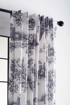 Maison D' Hermine Curtains 100% Cotton Single Panel Curtain 50 Inch X 124 Inch Easy Hanging With A Rod Pocket & Loop For Bathroo